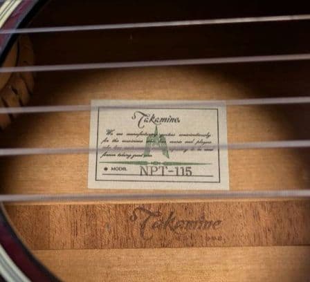 ナルト【美品】タカミネ NPT115　杢目ワインレッド