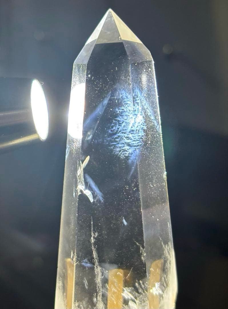 レア　高品質　ブルーラダー　水晶　スタンド付き　エンジェルラダー　透明感抜群