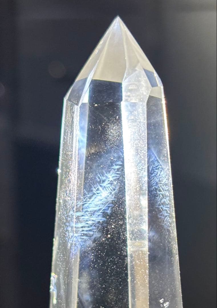 レア　高品質　ブルーラダー　水晶　スタンド付き　エンジェルラダー　透明感抜群