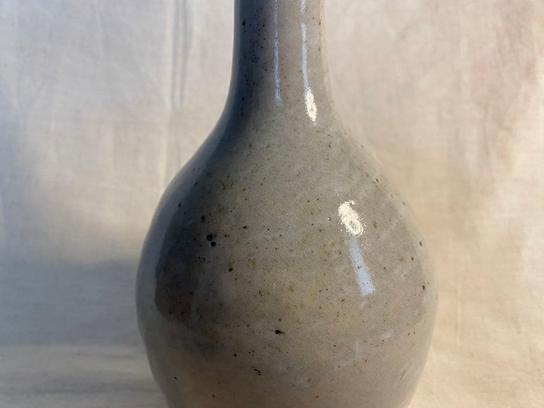 李朝　白磁　小壺　古玩　アンティーク　朝鮮陶器