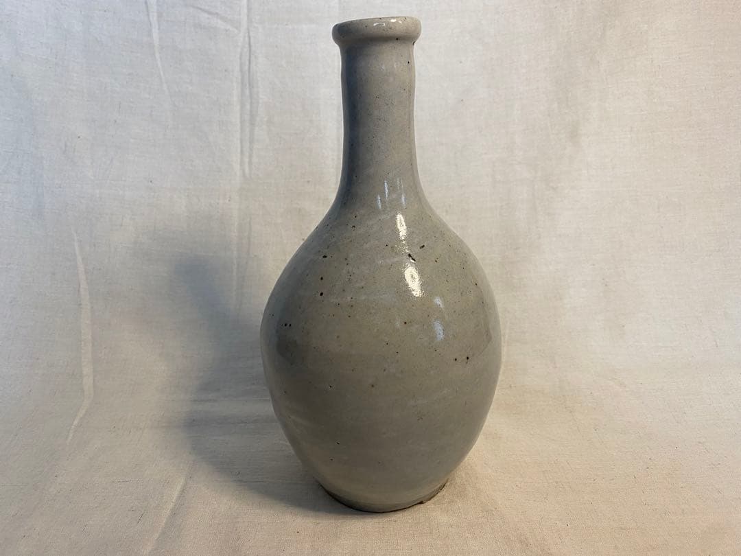 李朝　白磁　小壺　古玩　アンティーク　朝鮮陶器