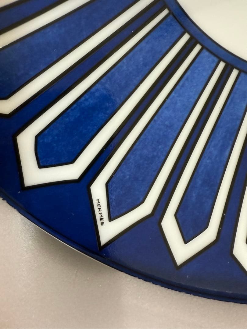 HERMES アメリカンディナープレート2枚セット　ブルーダイユール