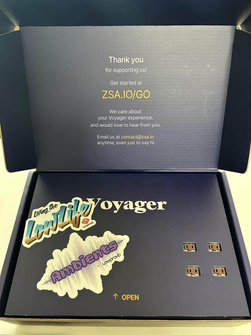 【美品】ZSA Voyager 分割キーボード リストレスト 静音キースイッチ付