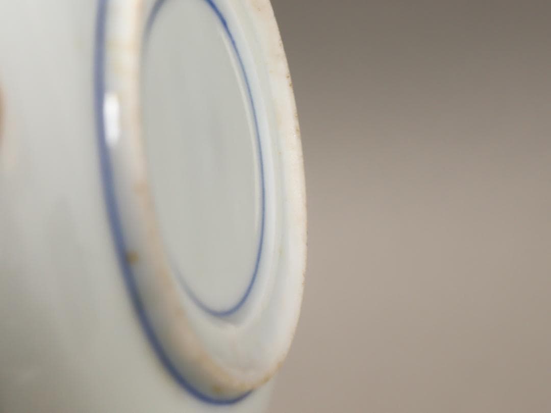 印判菊花緑 4寸皿 5客