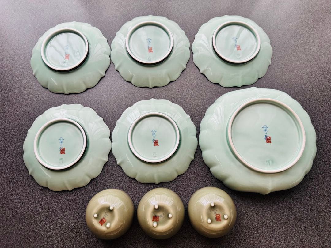 深川製磁　百年庵 大量まとめ　皿／湯呑