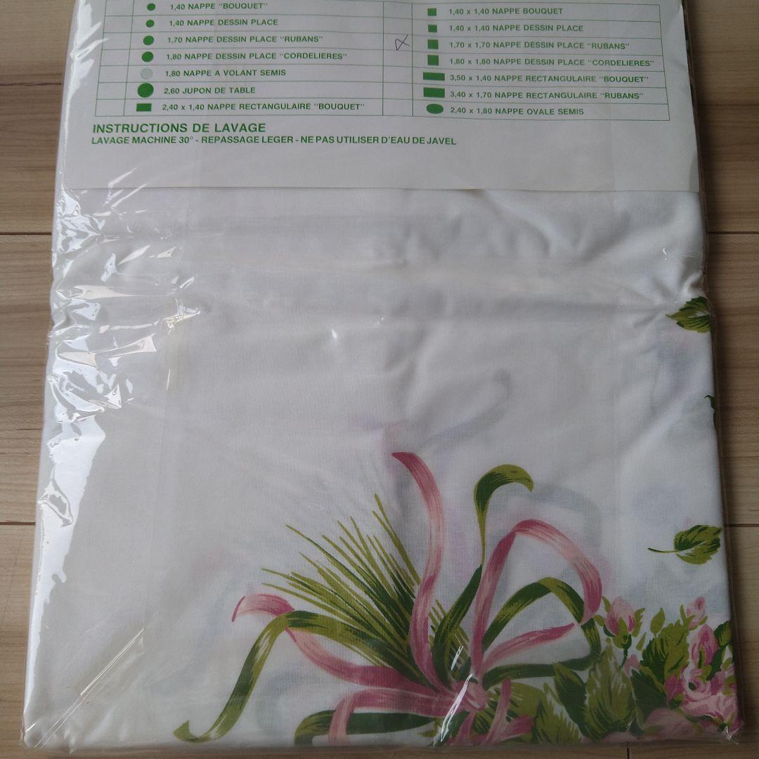 新品　アンジャルダン・オンプリュ　テーブルクロス　薔薇　伊勢丹　フランス製