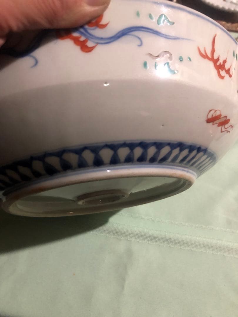 古伊万里焼 大皿 直径27.6cm 伝統模様 状態良好 送料込み