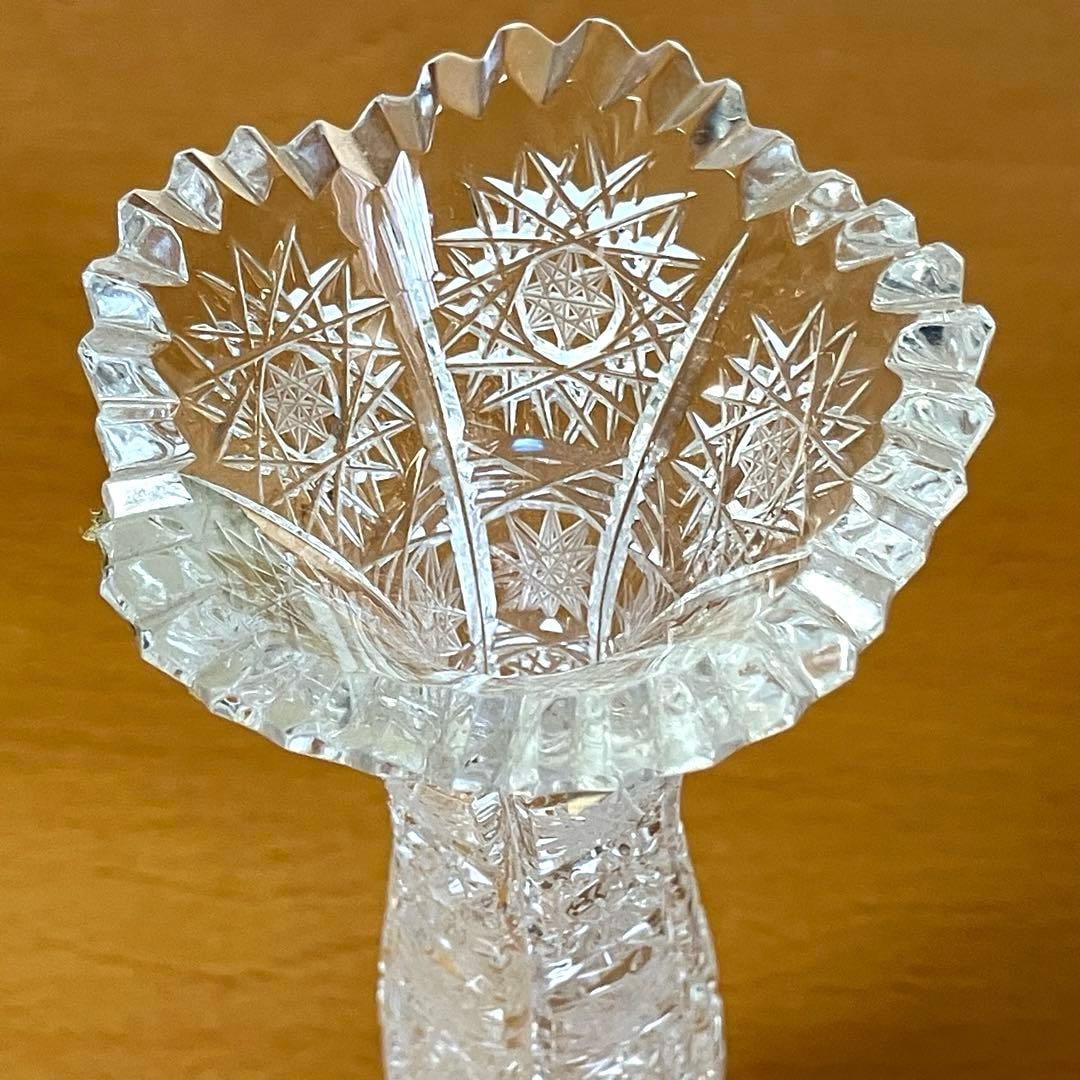 ボヘミアクリスタル 花瓶 一輪挿しpbo24% 500PKチェコ製