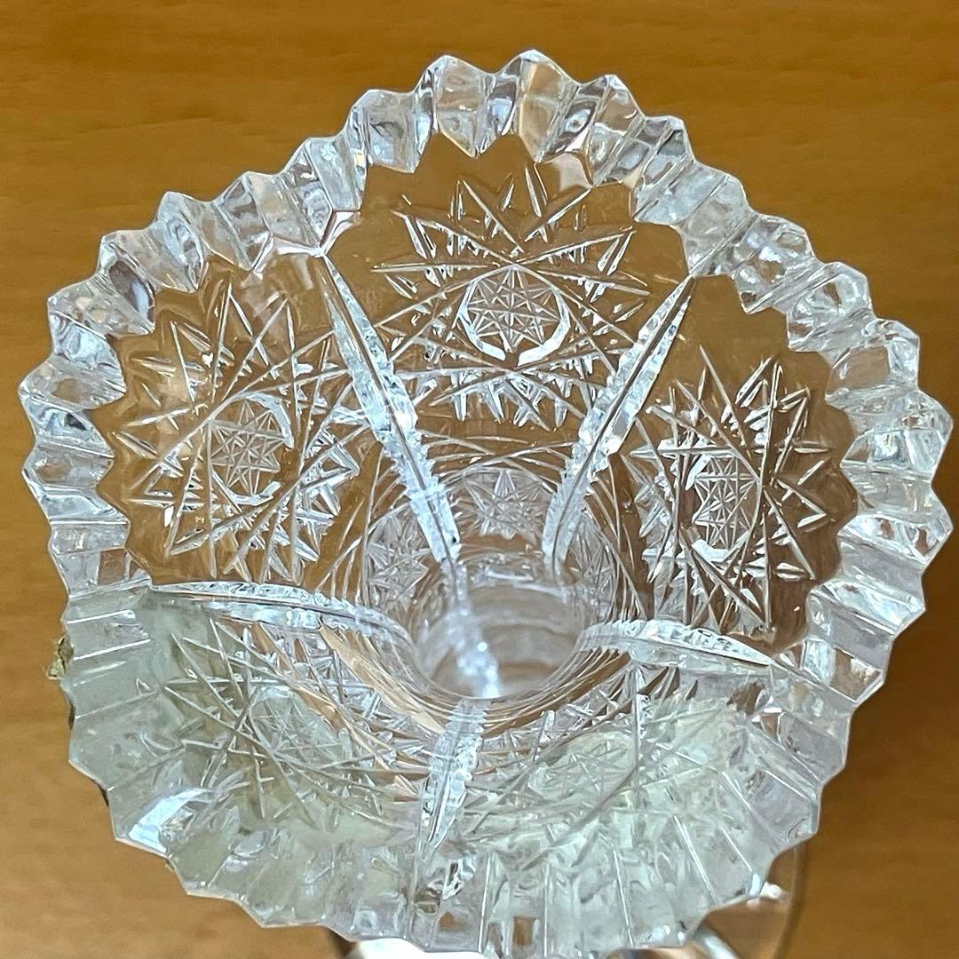 ボヘミアクリスタル 花瓶 一輪挿しpbo24% 500PKチェコ製