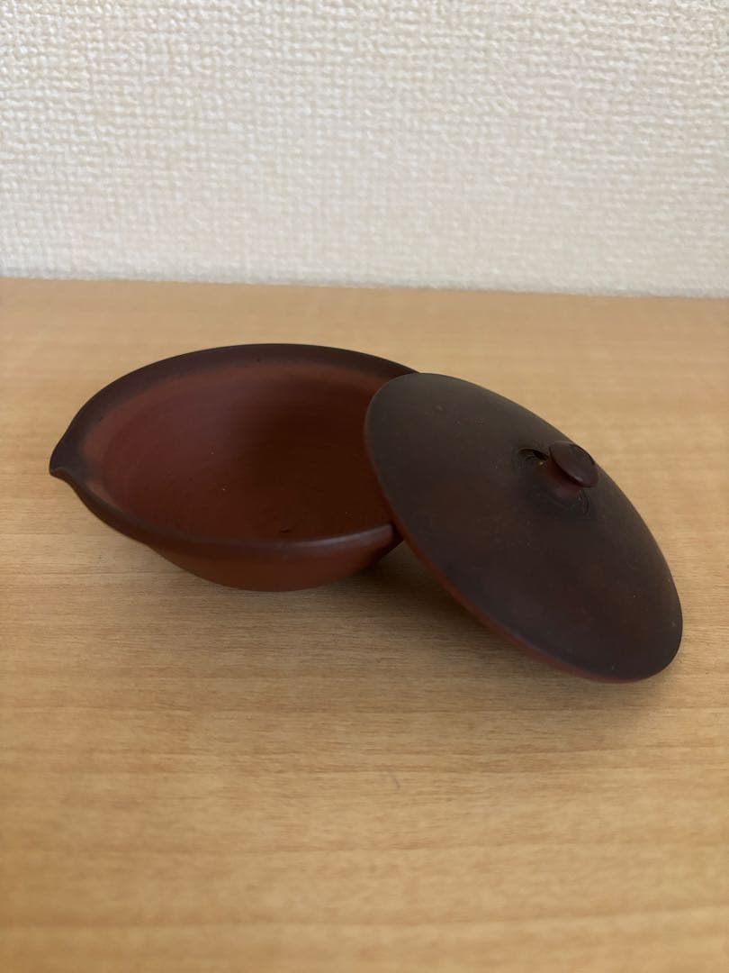 レア　常滑焼 二代 山田常山(小常山)造 しぼり出し　朱泥急須