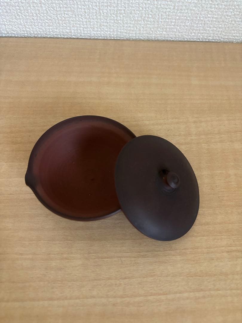 レア　常滑焼 二代 山田常山(小常山)造 しぼり出し　朱泥急須