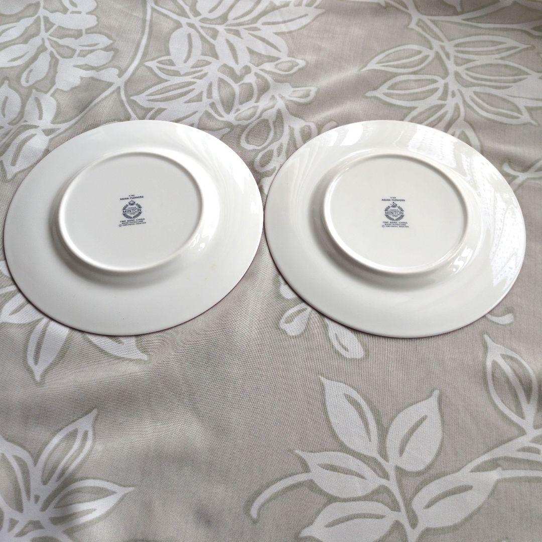 MINTON★ミントン【廃盤品】希少品　Asian Flowersケーキ皿2枚