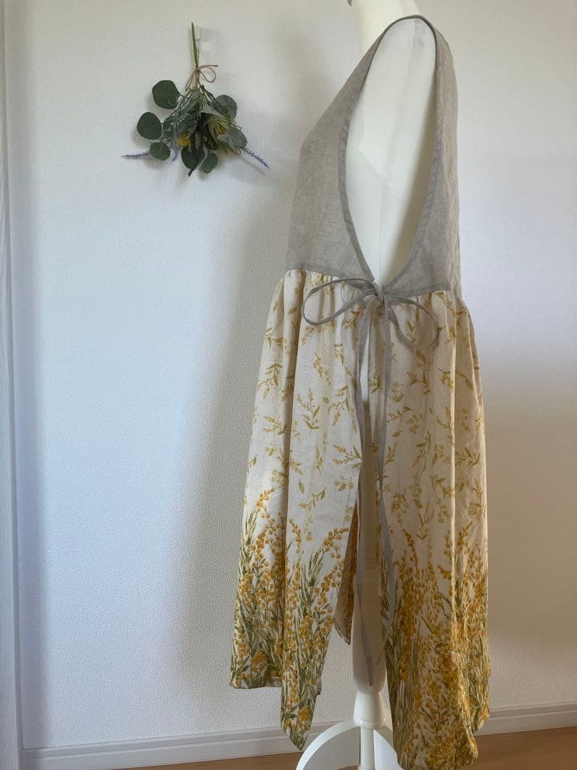 サイドリボン　エプロン