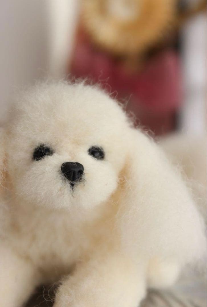 【心を癒す羊毛フェルト犬のマルチーズ】