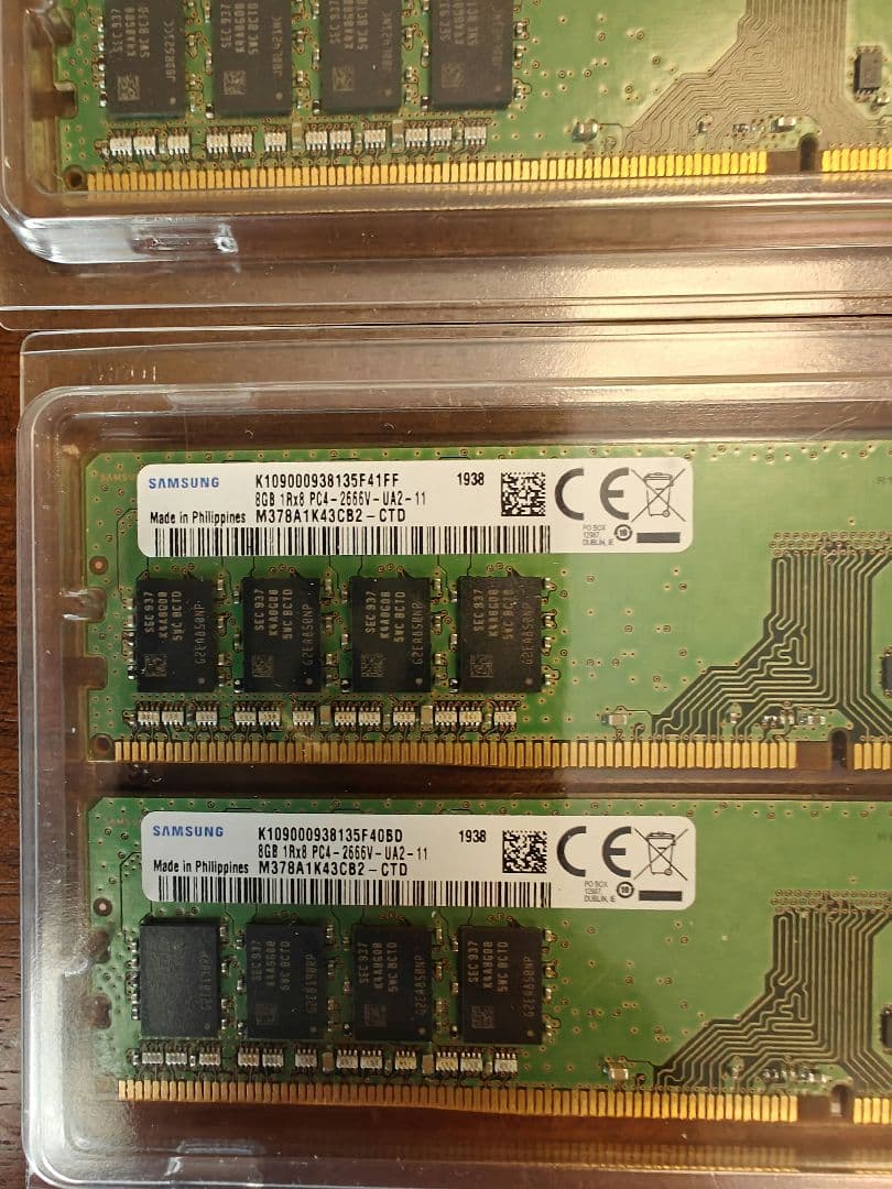 メモリ Samsung DDR4 2666 8GB 4枚セット(32GB)