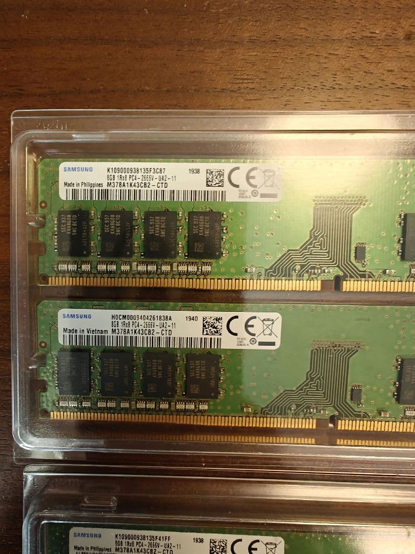 メモリ Samsung DDR4 2666 8GB 4枚セット(32GB)