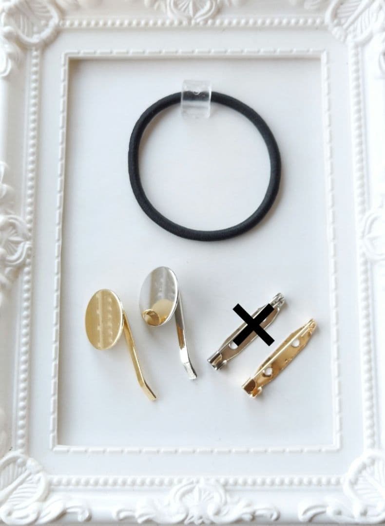 【1252】レジン　マトリカリア　ヘアゴム　ポニーフック　ブロ―チ　ハンドメイド