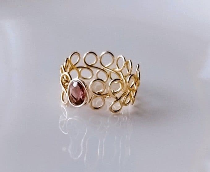 Kgf14 宝石ルース 希少 レッドスピネル ベゼル クラシカル リング