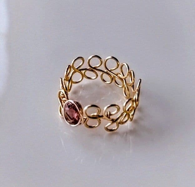 Kgf14 宝石ルース 希少 レッドスピネル ベゼル クラシカル リング