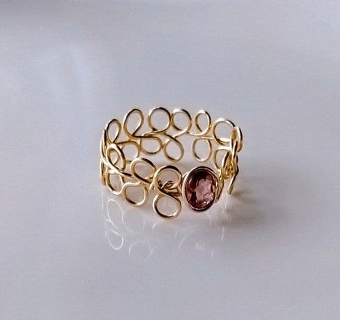 Kgf14 宝石ルース 希少 レッドスピネル ベゼル クラシカル リング