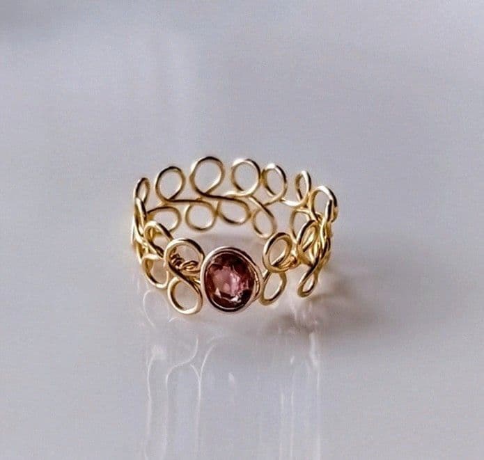 Kgf14 宝石ルース 希少 レッドスピネル ベゼル クラシカル リング