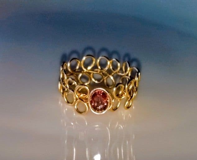 Kgf14 宝石ルース 希少 レッドスピネル ベゼル クラシカル リング