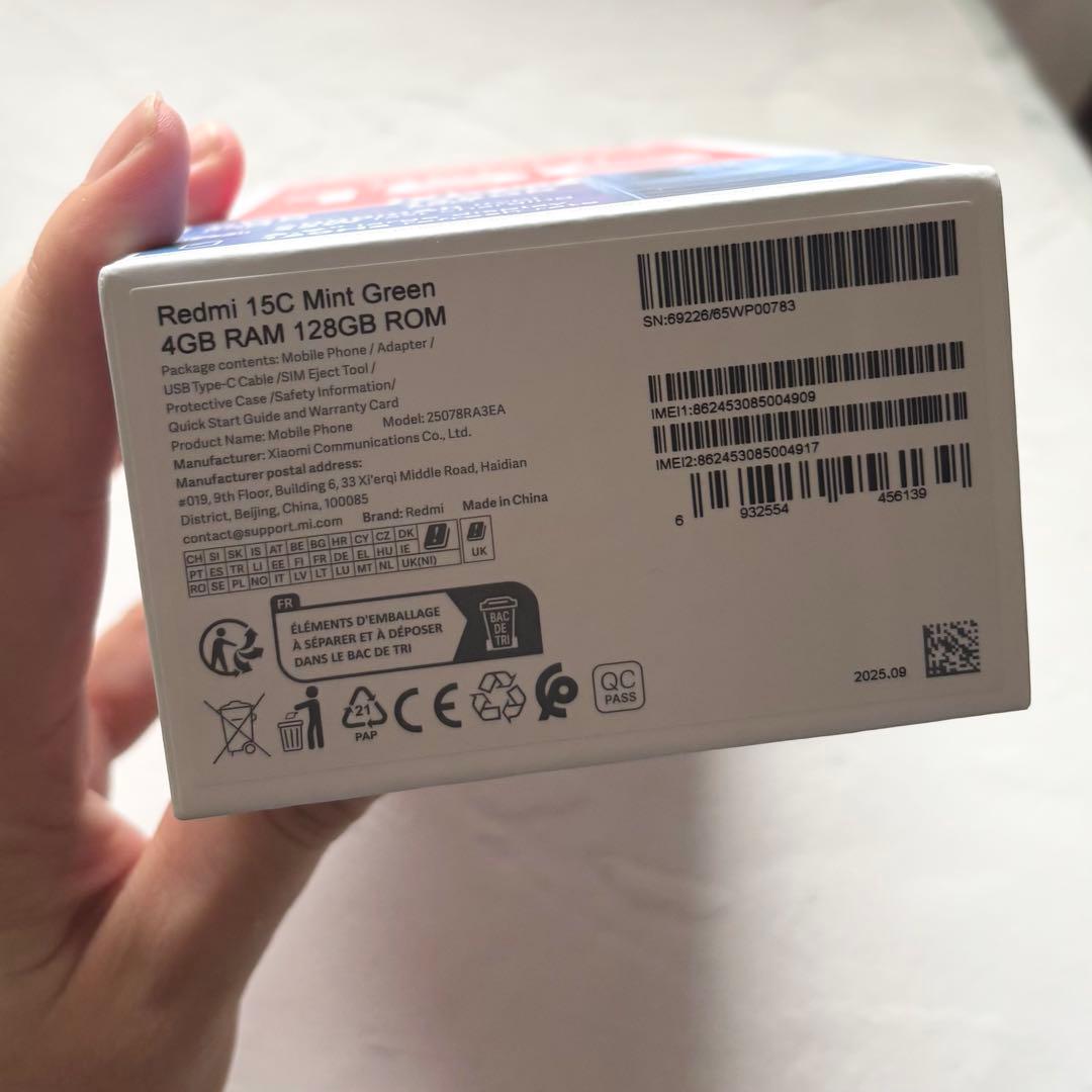 スマートフォン本体 Redmi 15C 128GB 8GB RAM