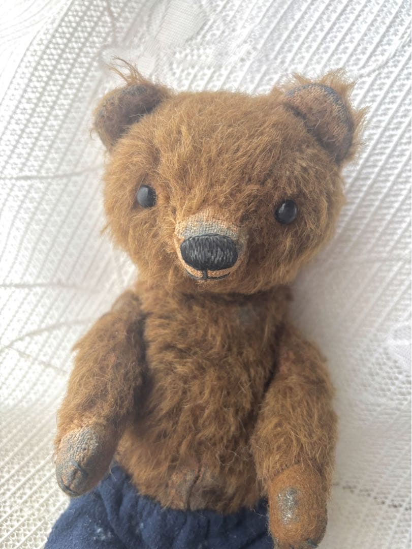 ハンドメイドベア・イギリス天然モヘア・アンティーク仕様・全長26cm