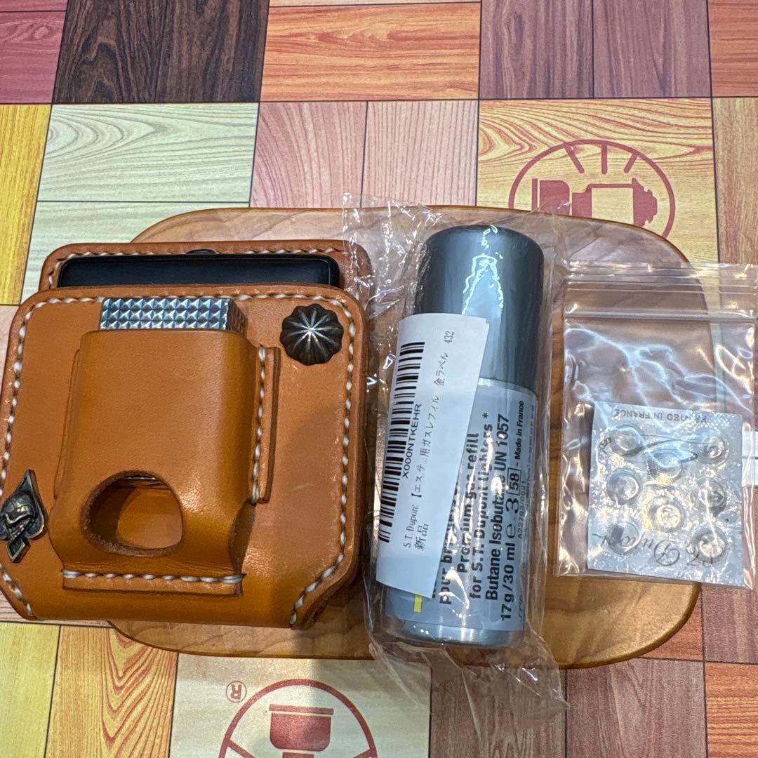 嗜好品セット　デュポンライター　シガレットケース　特注革ケース
