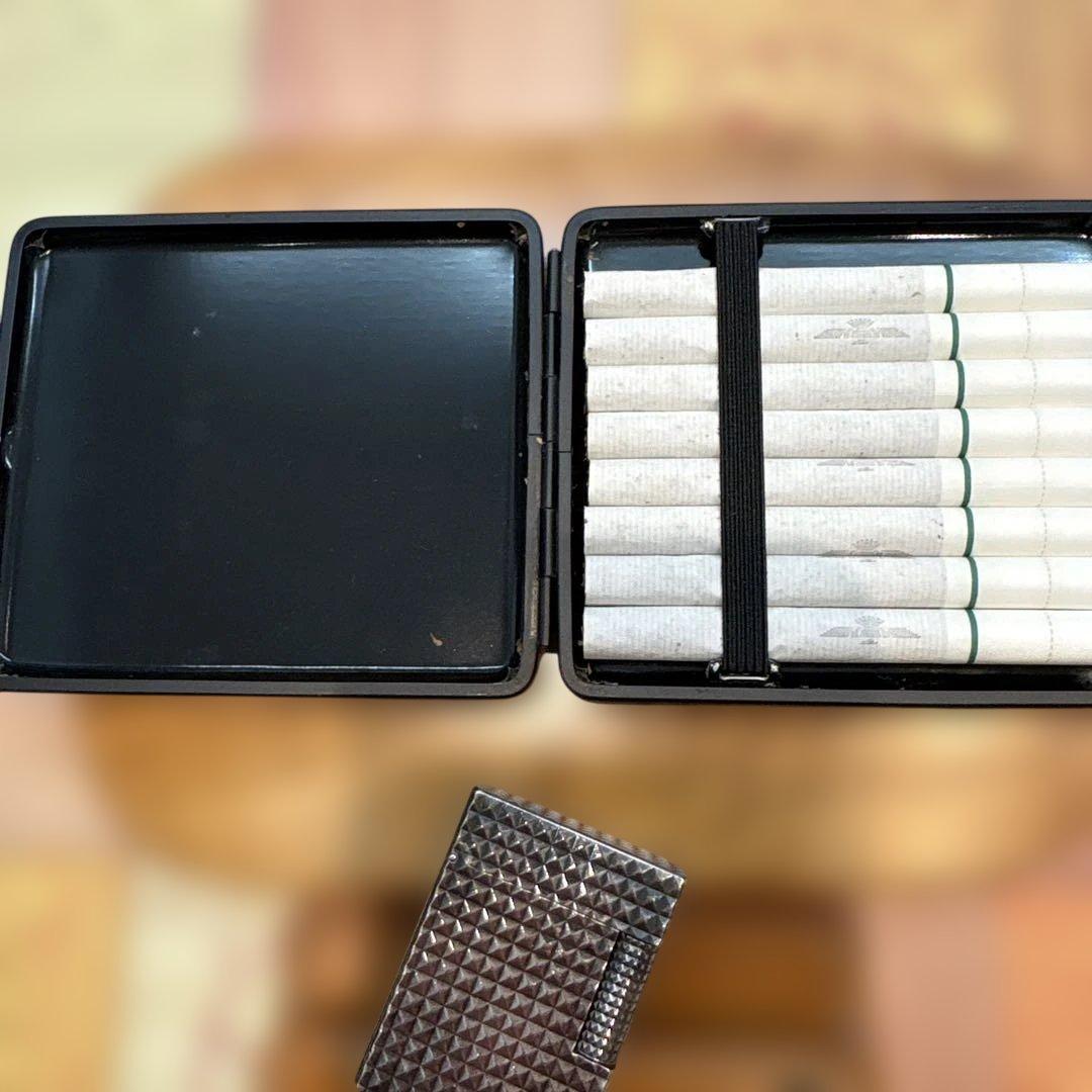 嗜好品セット　デュポンライター　シガレットケース　特注革ケース