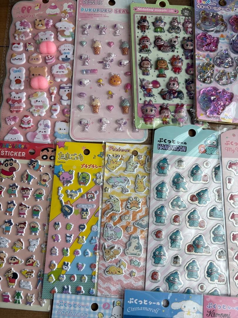 立体シール　ボンボンドロップシール　ダイソー　サンリオ　シール　まとめ売り