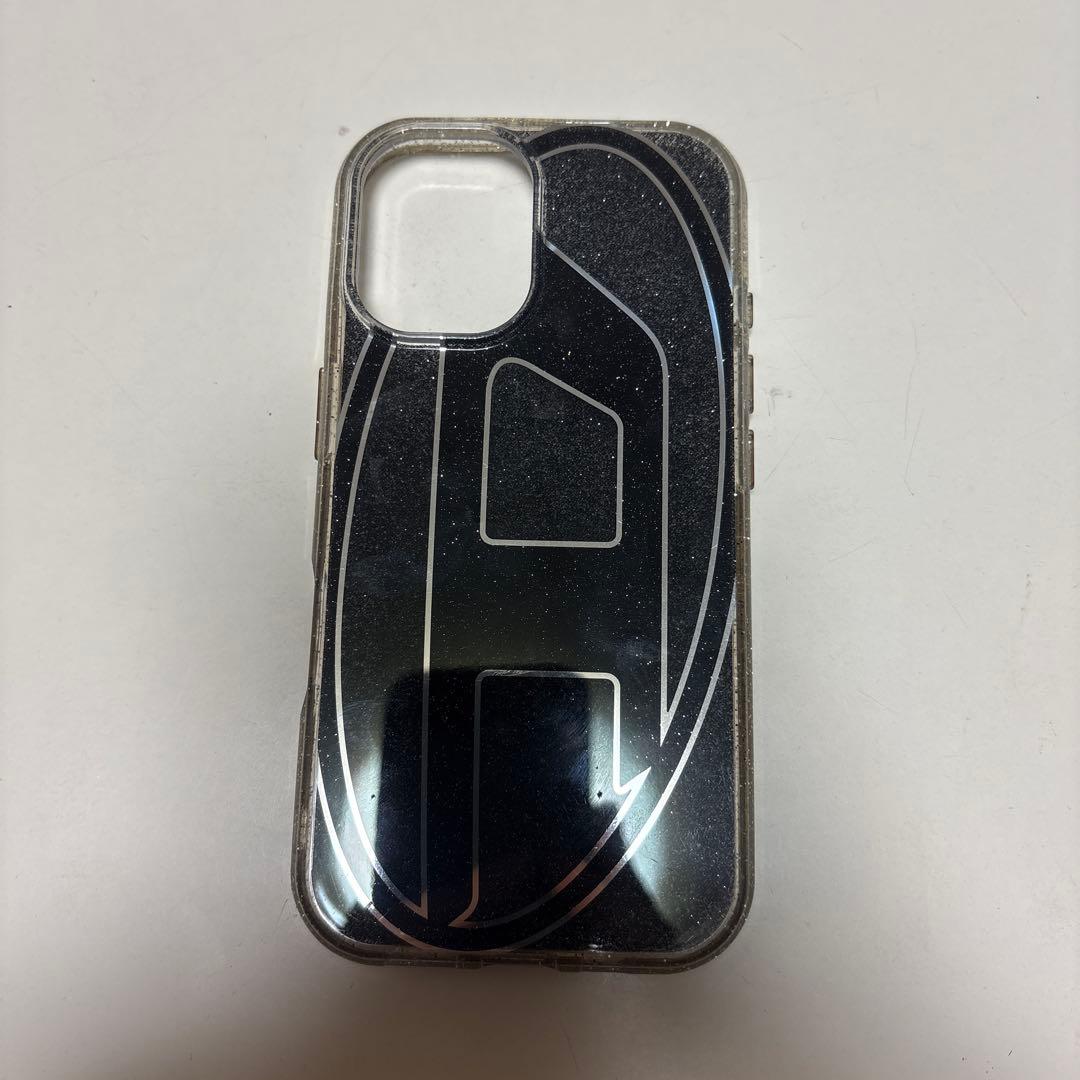 DIESEL iPhone16ケース グリッターブラック