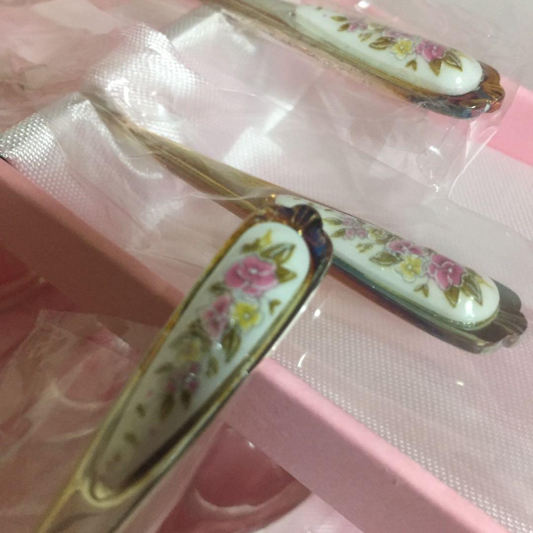 カトラリー Bouquet ピンク立体箱  全12点 *