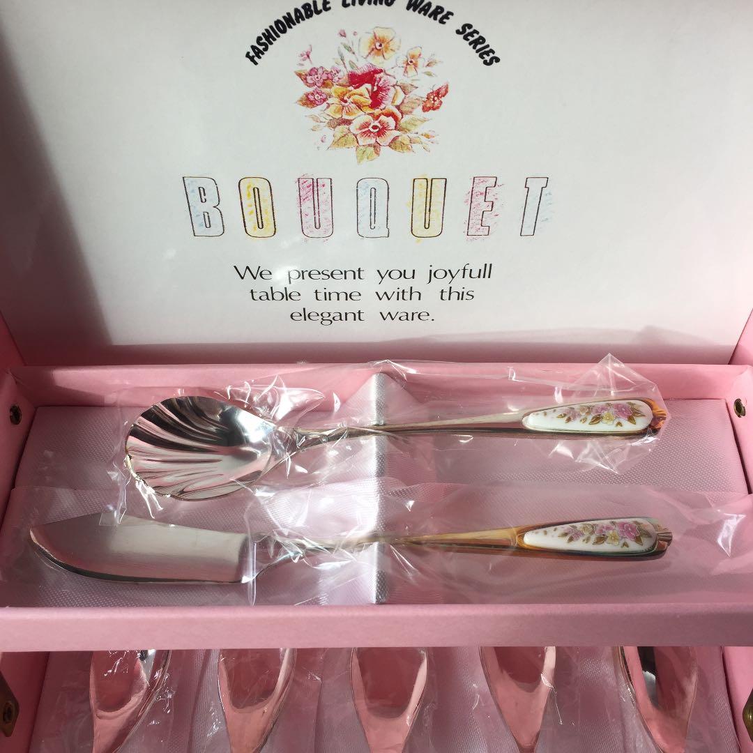 カトラリー Bouquet ピンク立体箱  全12点 *