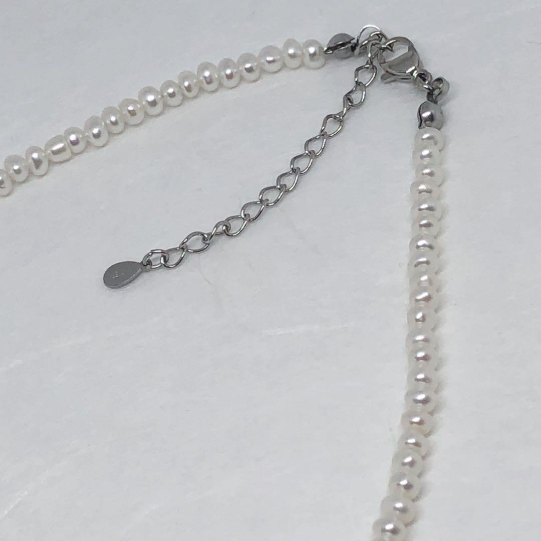 AAA淡水パール3.5〜4mmネックレス45cm＋アジャスター5cm