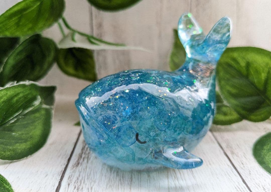 【睦月】ルチルクォーツの人魚ちゃん形オルゴナイト☆他２点