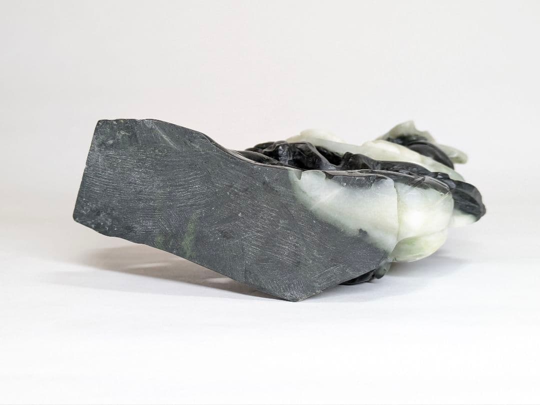 中国美術 玉彫 置物 高さ約18.5cm