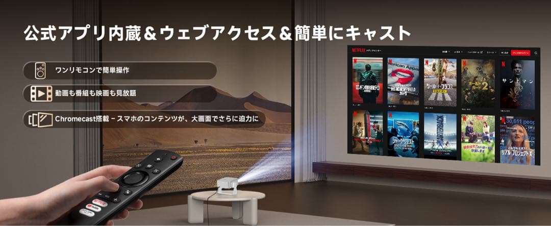 【限定カラーセール】【4K対応】 小型プロジェクター 1200ANSIピンク