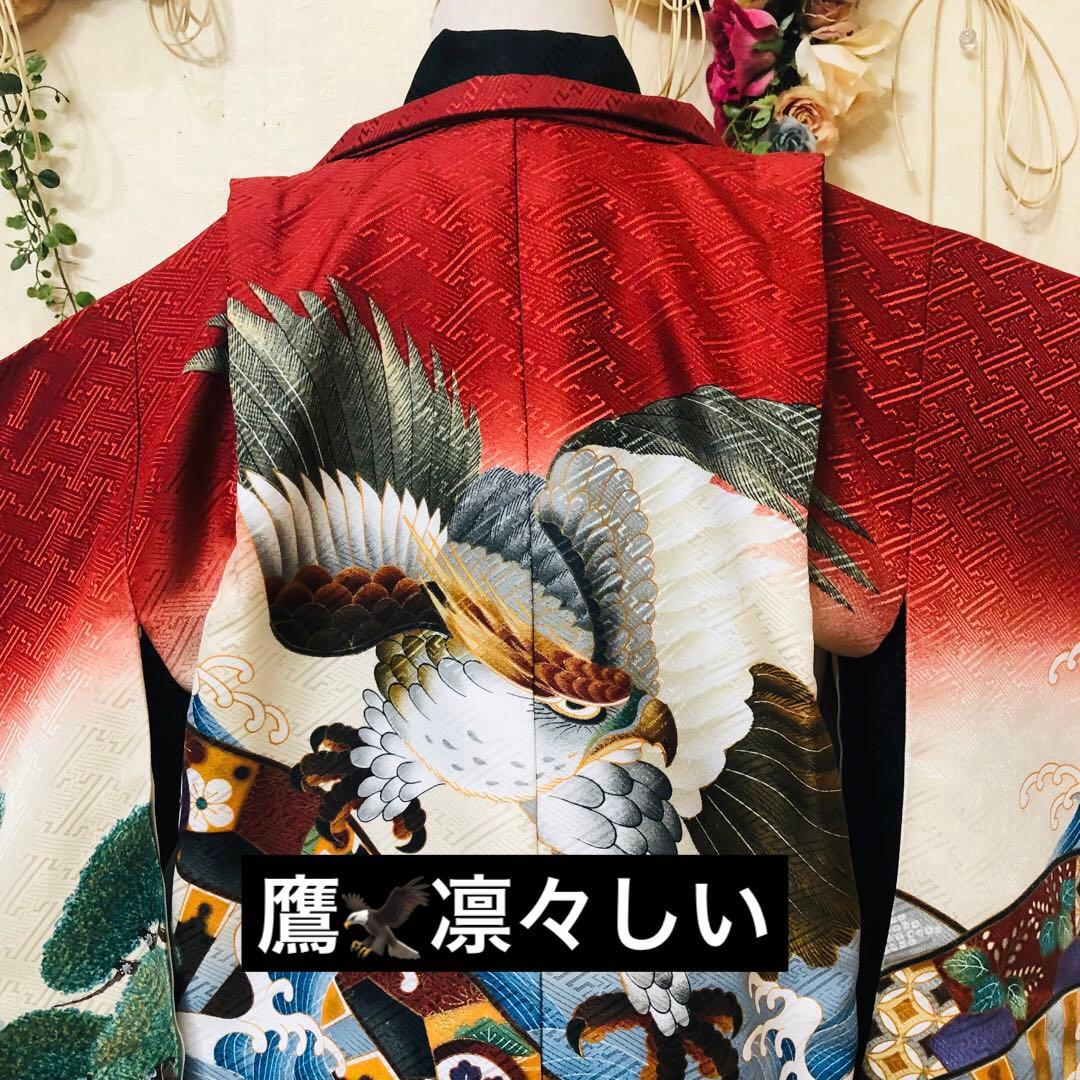 七五三五歳‼️完全️フルセット美品❤️新作黒×赤鷹煌びやか❤️家からは一切なし