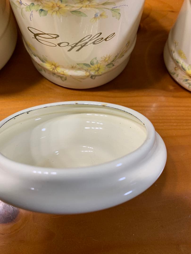 イマン　マーサ　ホーロービードキャニスター3個セット　マーガレット