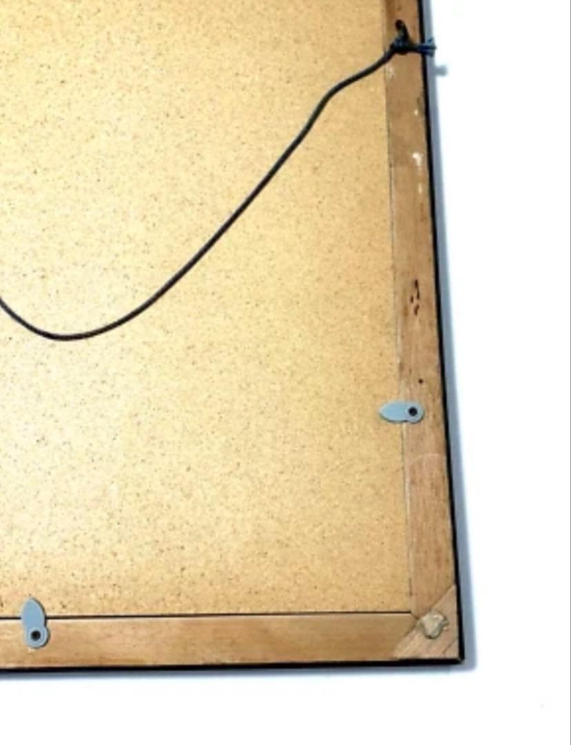 歌川国周 浮世絵 木版画 「源頼光」 額装 アンティーク 40cm x 36cm