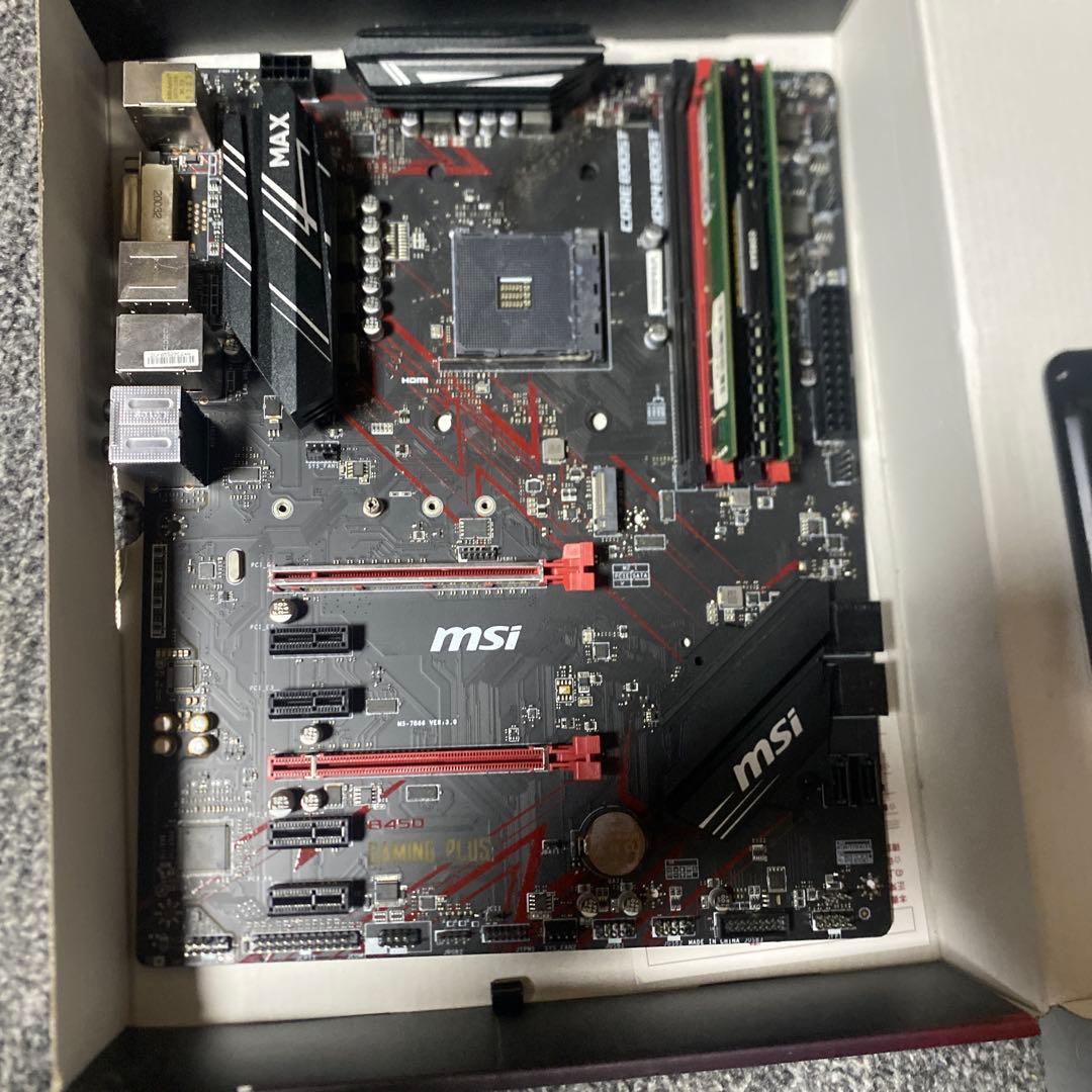 マザーボード MSI B450 RYZEN5 3600 DDR4 24GB