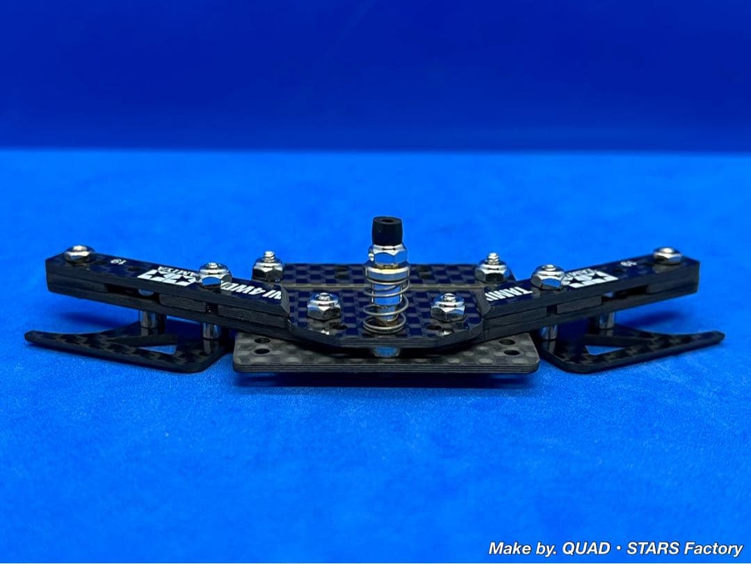 【ミニ四駆・MS用】2軸ATピボット＋フロント提灯＋1軸リヤアンカー　カーボン