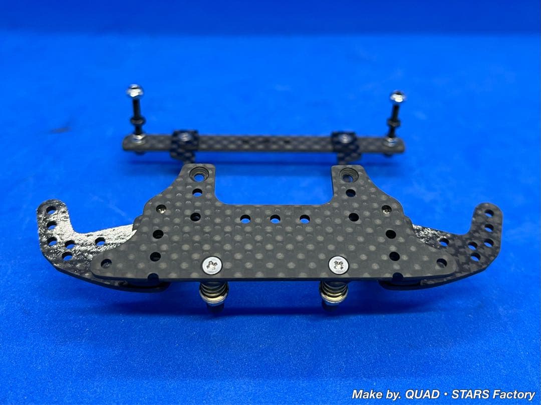 【ミニ四駆・MS用】2軸ATピボット＋フロント提灯＋1軸リヤアンカー　カーボン
