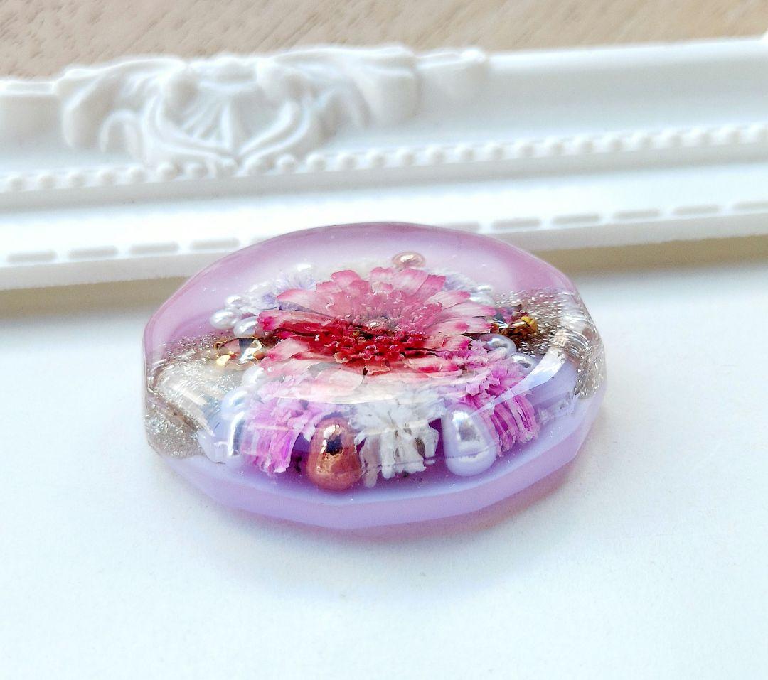 【1298】レジン　マトリカリア　ヘアゴム　ポニーフック　ブロ―チ　ハンドメイド