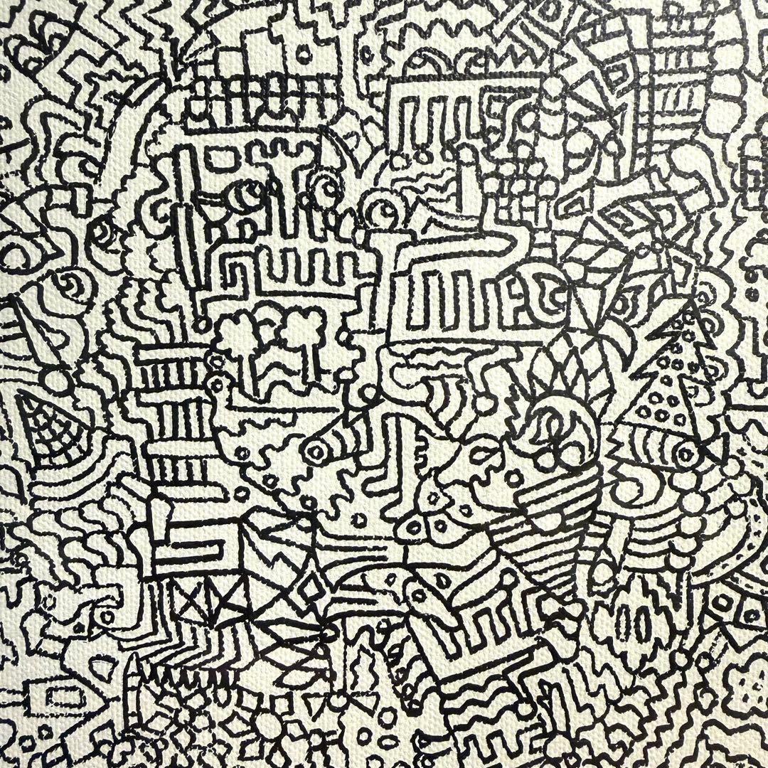 【原画・一点物】細密モノクロアート A3サイズ｜作者サイン入り｜抽象ドローイング