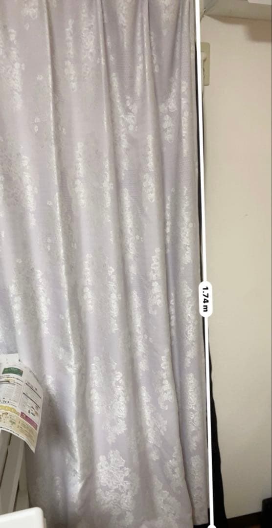 上品なダマスク柄♦️遮光カーテン♦️ロング丈180㎝ 2枚組♦️ロココ フレンチ