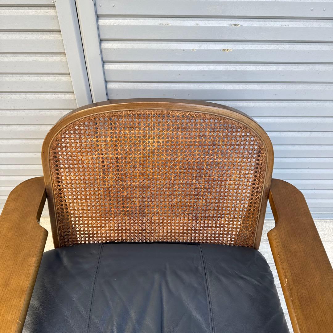 飛騨産業　ヴィンテージ 本革　1人掛けソファ　シングルソファ　キツツキ　②