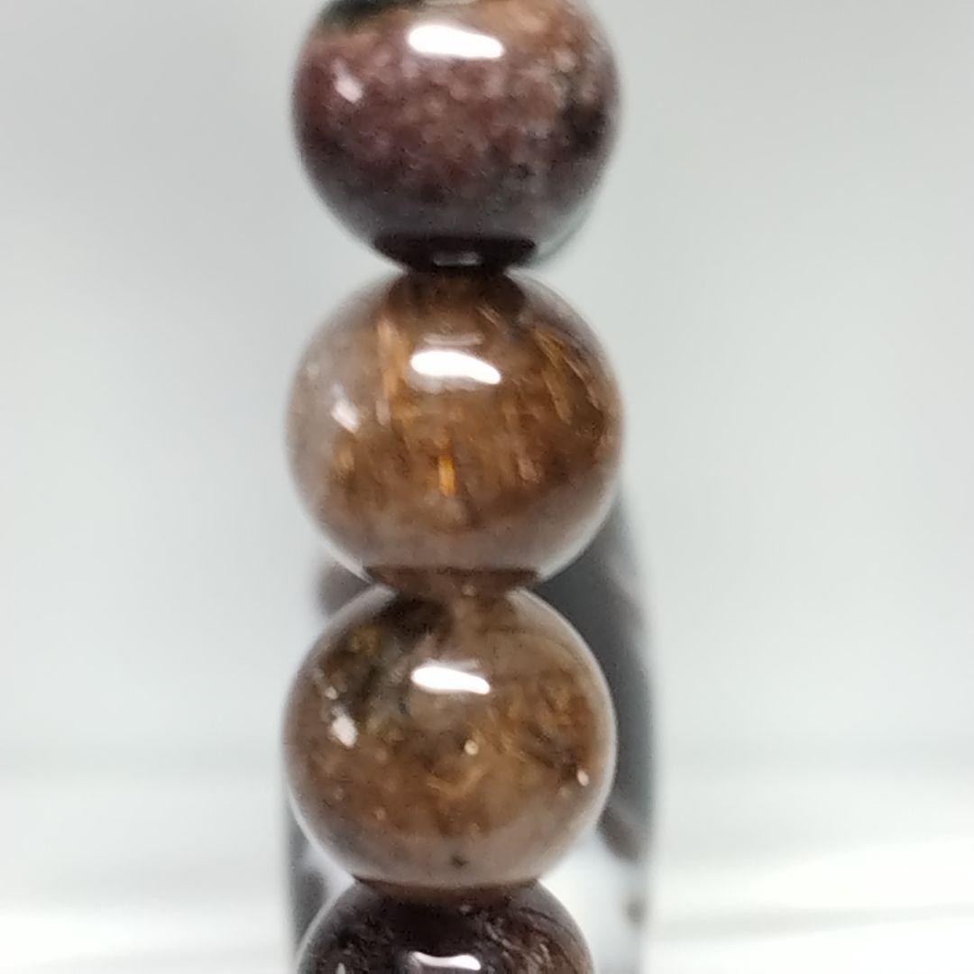 騎龍観音天珠☆５種類のルチルクォーツ&龍神ガーデンクォーツ☆デザインブレスレット