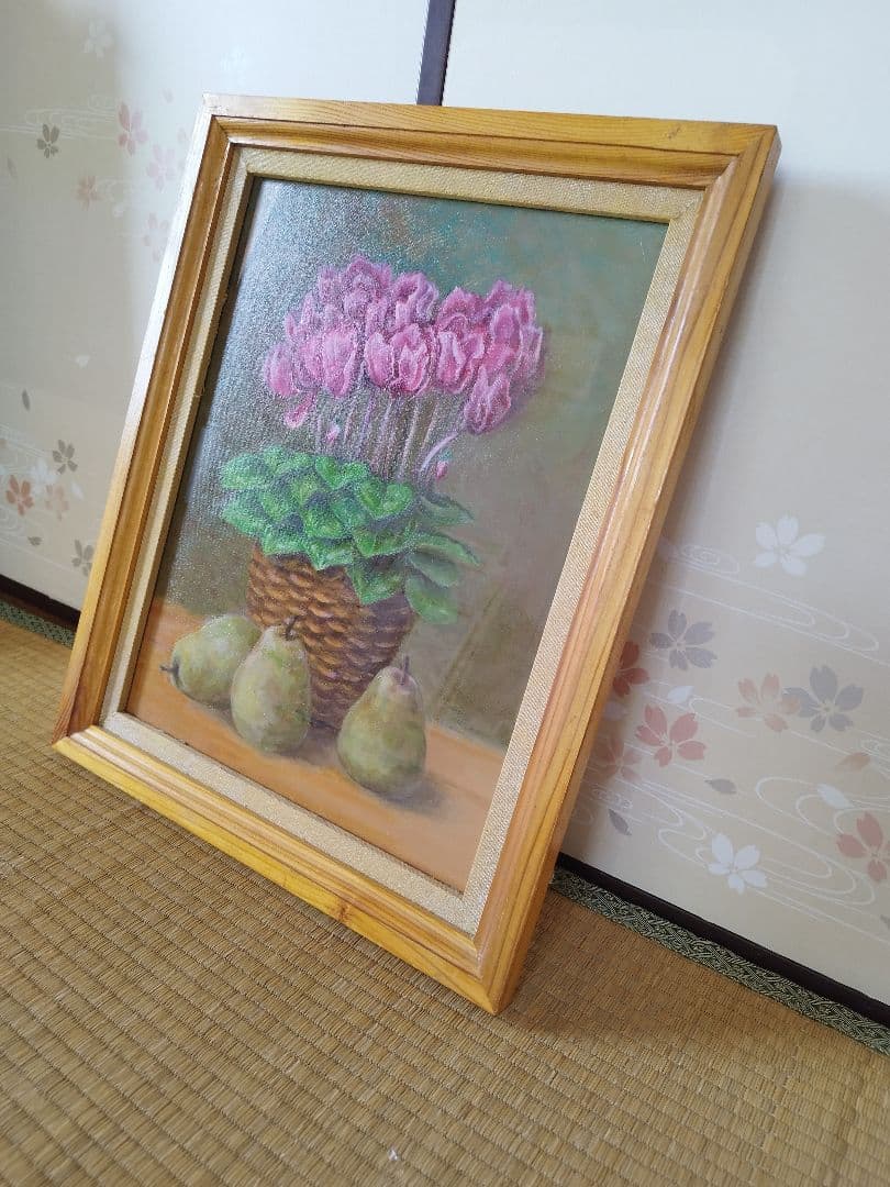 送料無料　絵画キャンパスF6号アーティストタイトル「不明」